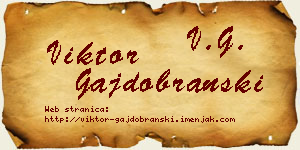 Viktor Gajdobranski vizit kartica